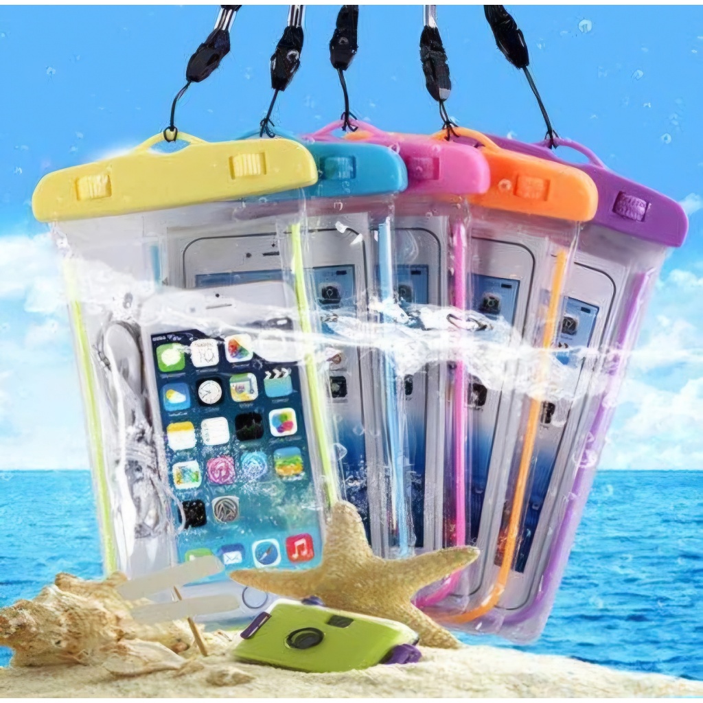 Capa Bolsa Para Celular Impermeável à Prova Dágua Praia Piscina Chuva