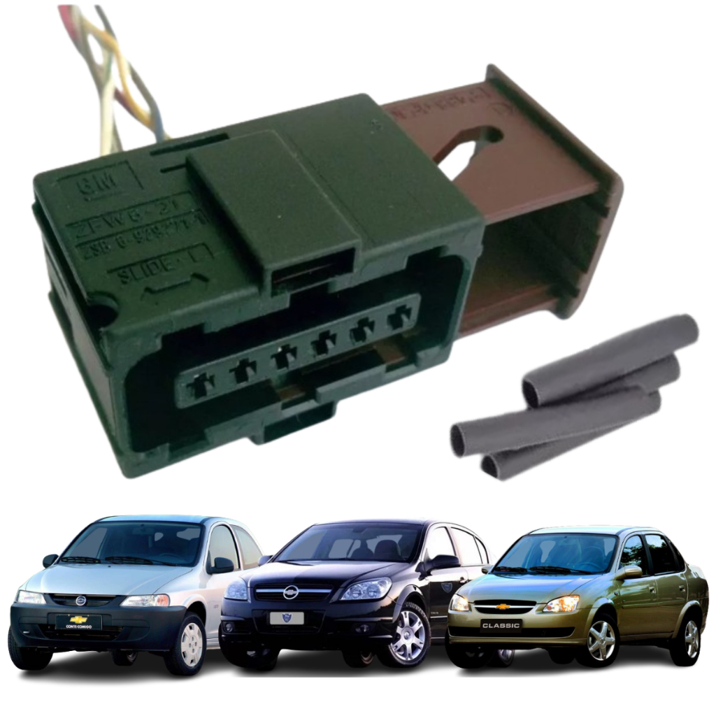 Chicote Plug Conector Reparo Pedal Acelerador GM Astra Celta Corsa Vectra Zafira HB20 6 Vias 6 Fio