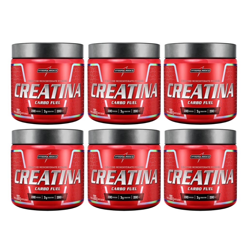 Kit 6x Creatina Carbo Fuel Integral Medica 300g Cada Monohidratada em Oferta na Shopee