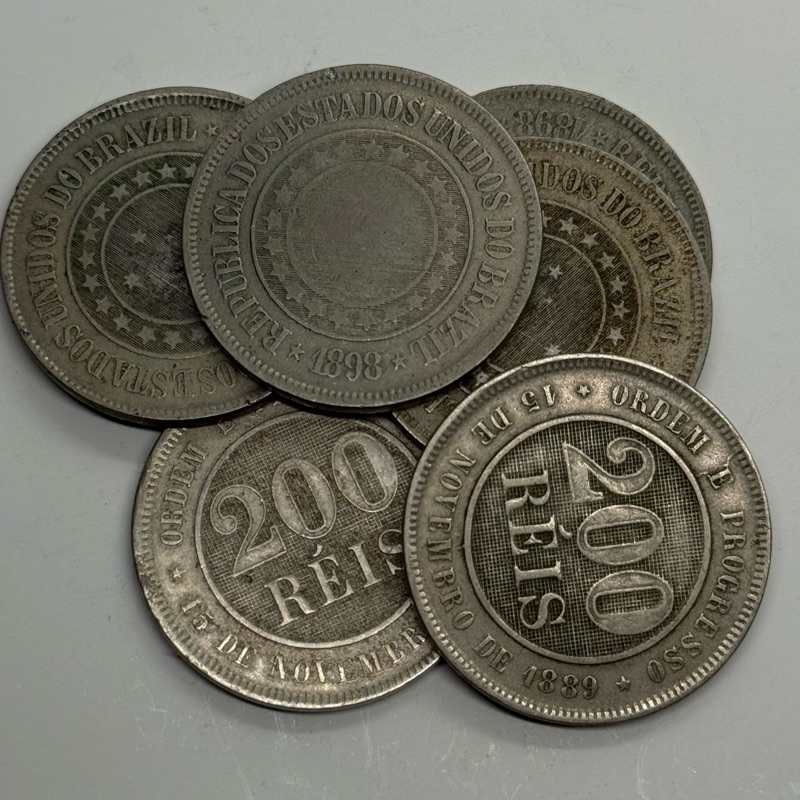 1 moeda 200 réis ano 1898