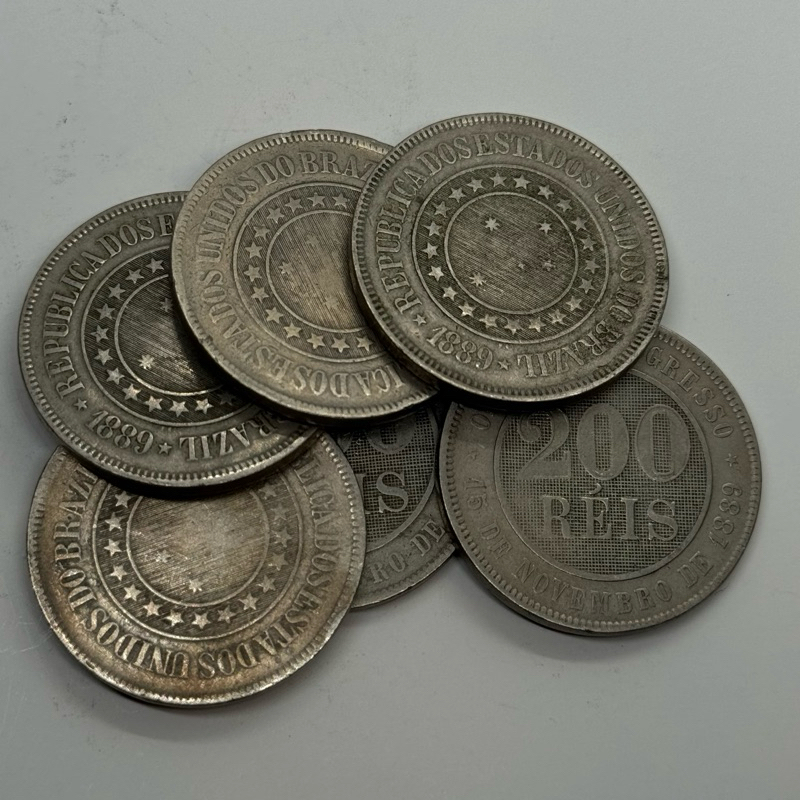 1 moeda 200 réis ano 1889