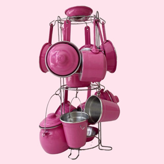 Conjunto Panelas Miniaturas Tripé 16 Pçs Cozinha Completa em Alumínio em Oferta na Shopee