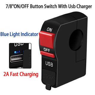 Interruptor Elétrico On Off Moto Tomada Com Carregador Ubs 12v 5a em Oferta na Shopee