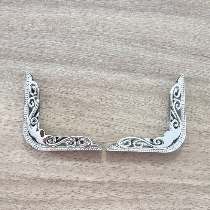 Cantoneira Níquel Para Bolsa de Crochê Protetor de Canto - Acessório Para Capa Livro Caderno em Oferta na Shopee