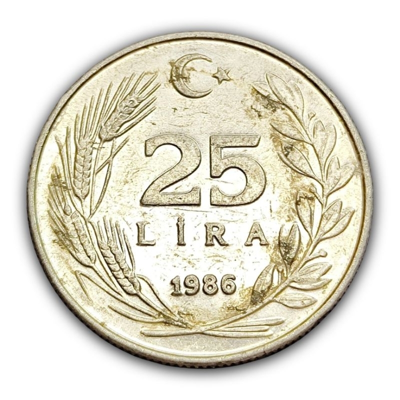 Moeda 25 Liras 1986 Turquia