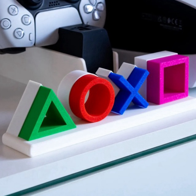 Sony Playstation Decoração Mesa Colorido 17cm PLA+