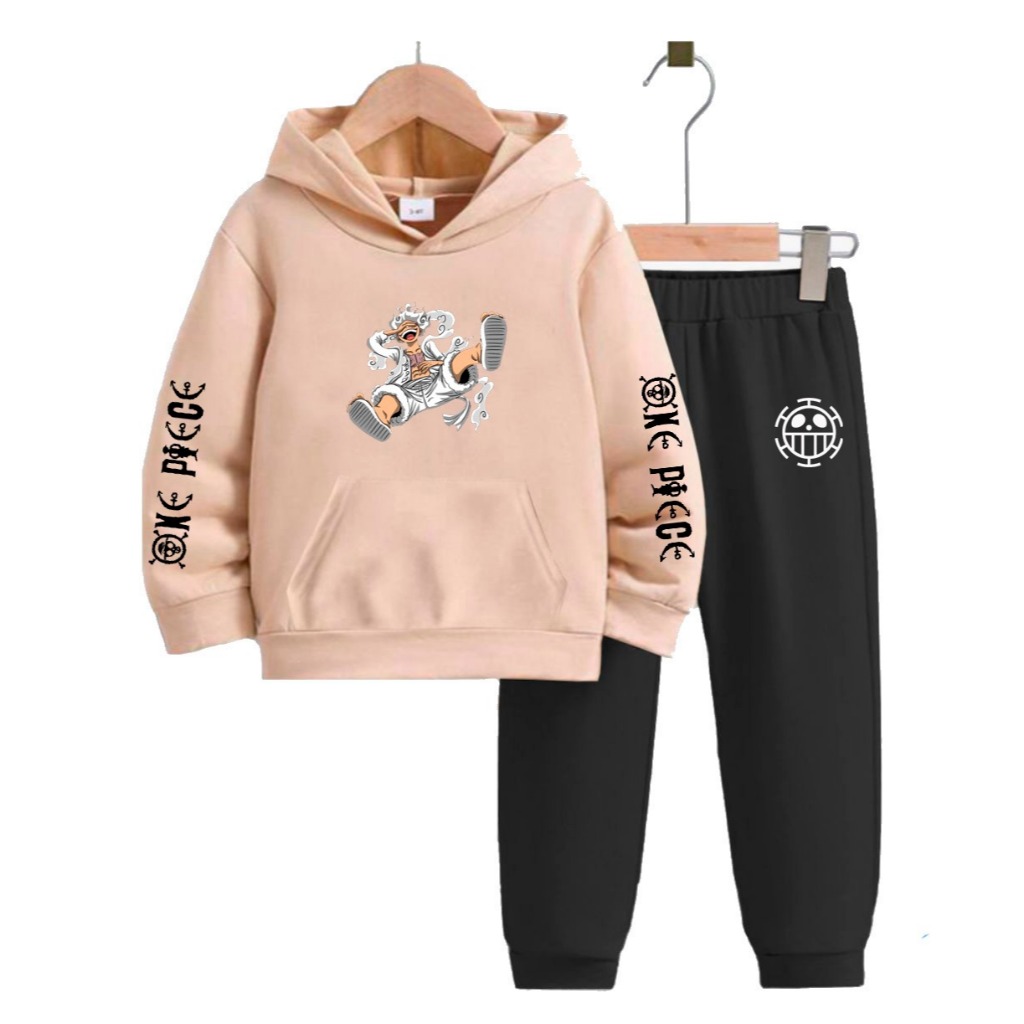 Conjunto De Moletom Infantil Luffy Gear One Piece Agasalho Peluciado