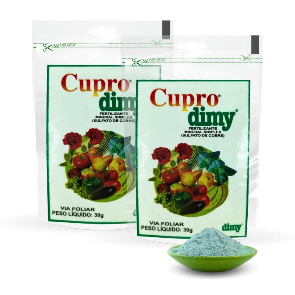 Kit 2 Cupro Dimy Sulfato de Cobre Fungicida - Rende 6L