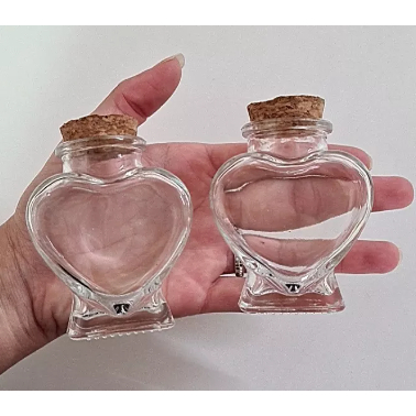 150 Potinhos de Vidro Coração com Rolha 70ml - 6cm x 7cm - Rizzo Embalagens em Oferta na Shopee