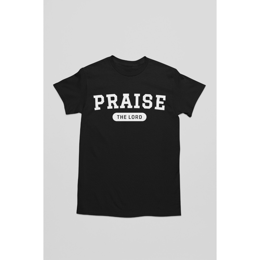 Camisa Camiseta 100% Algodão Frase "Praise The Lord" Unissex Confortável Streetwear Estilosa