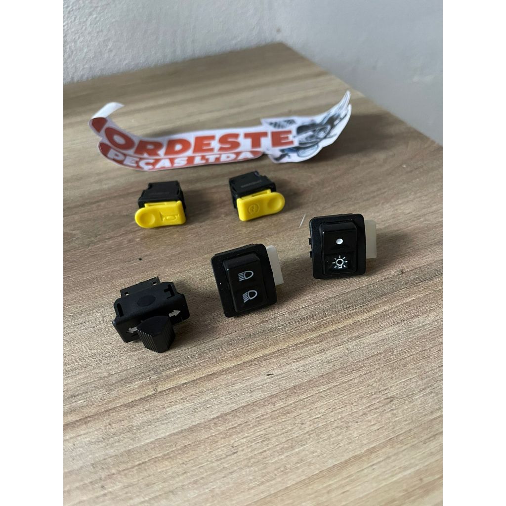 Kit 5 Botões Pisca/buzina/farol/luz/partida Honda Biz 100/125 Es até ano 2008