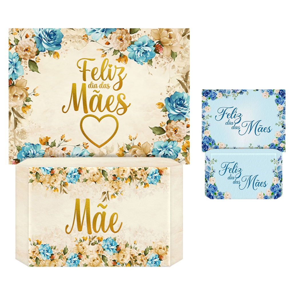 Kit Painel Retangular + Capa de Mesa Decoração Dia Das Mães Para festa Em Tecido Sublimado em Oferta na Shopee