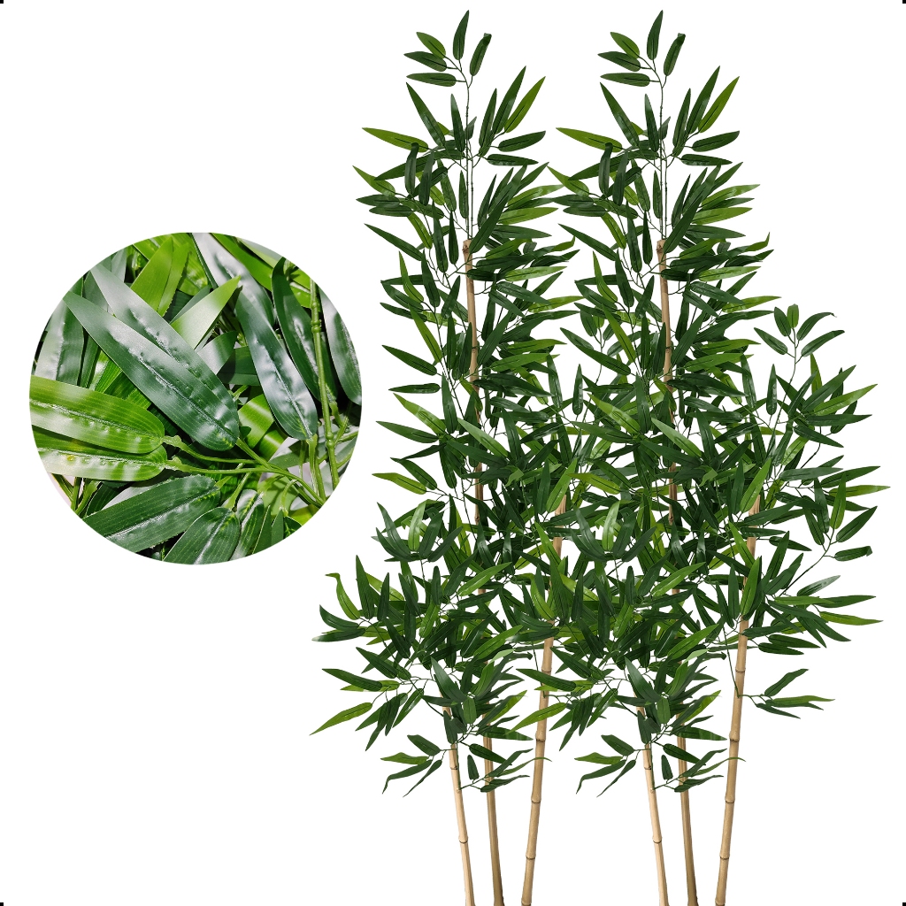 Kit 2 Bambu Artificial Mosso Japones 150cm Sem Vaso Decoração