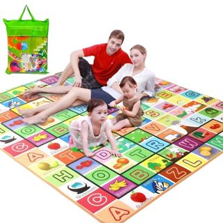 Tapete Infantil Dupla face 2 Metros Baby Impermeável Tapetinho de Criança Bebe Atividade Brinquedo em Oferta na Shopee