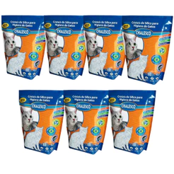 Kit 7 Areia Gato Sílica Grossa Premium 1,8kg Chalesco