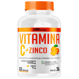 Vitamina C 1000mg + Zinco 7mg Pote 60 Capsulas Pro Healthy