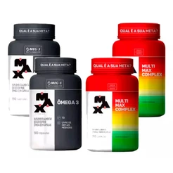 Kit 2x Multivitamínico Multimax Complex + 2x Ômega 3 - 90 Cápsulas cada - Max Titanium