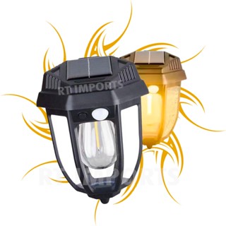 Arandela Solar Colonial Luminaria Sextavada Externa Retro Vintage Lustre Iluminaçao Branco Quente De Parede Sensor de Presença Moderna Muro em Oferta na Shopee