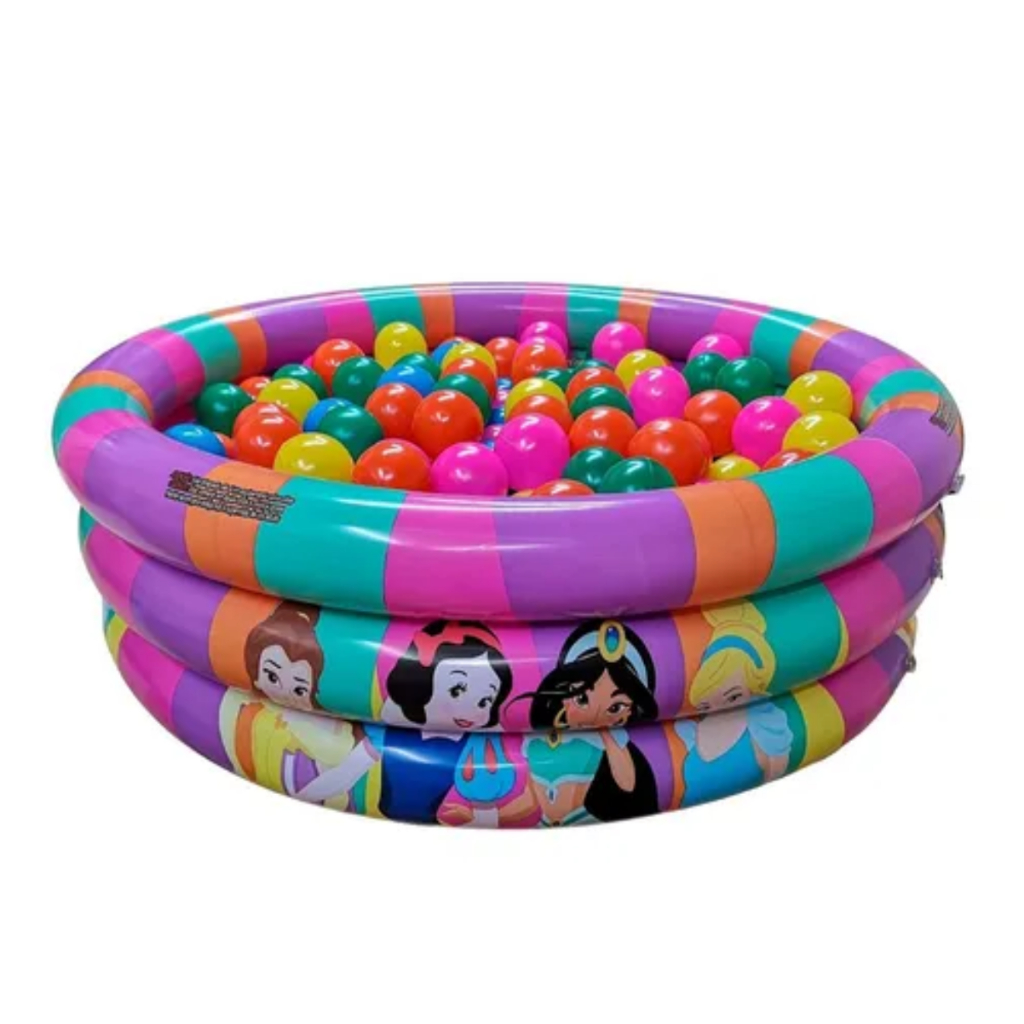 Piscina de bolinhas Infantil Inflável menina Princesa 100 Litros