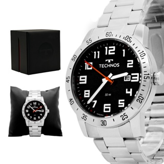 Relógio Masculino Technos Militar Prata Original Prova D'água Garantia 1 ano em Oferta na Shopee