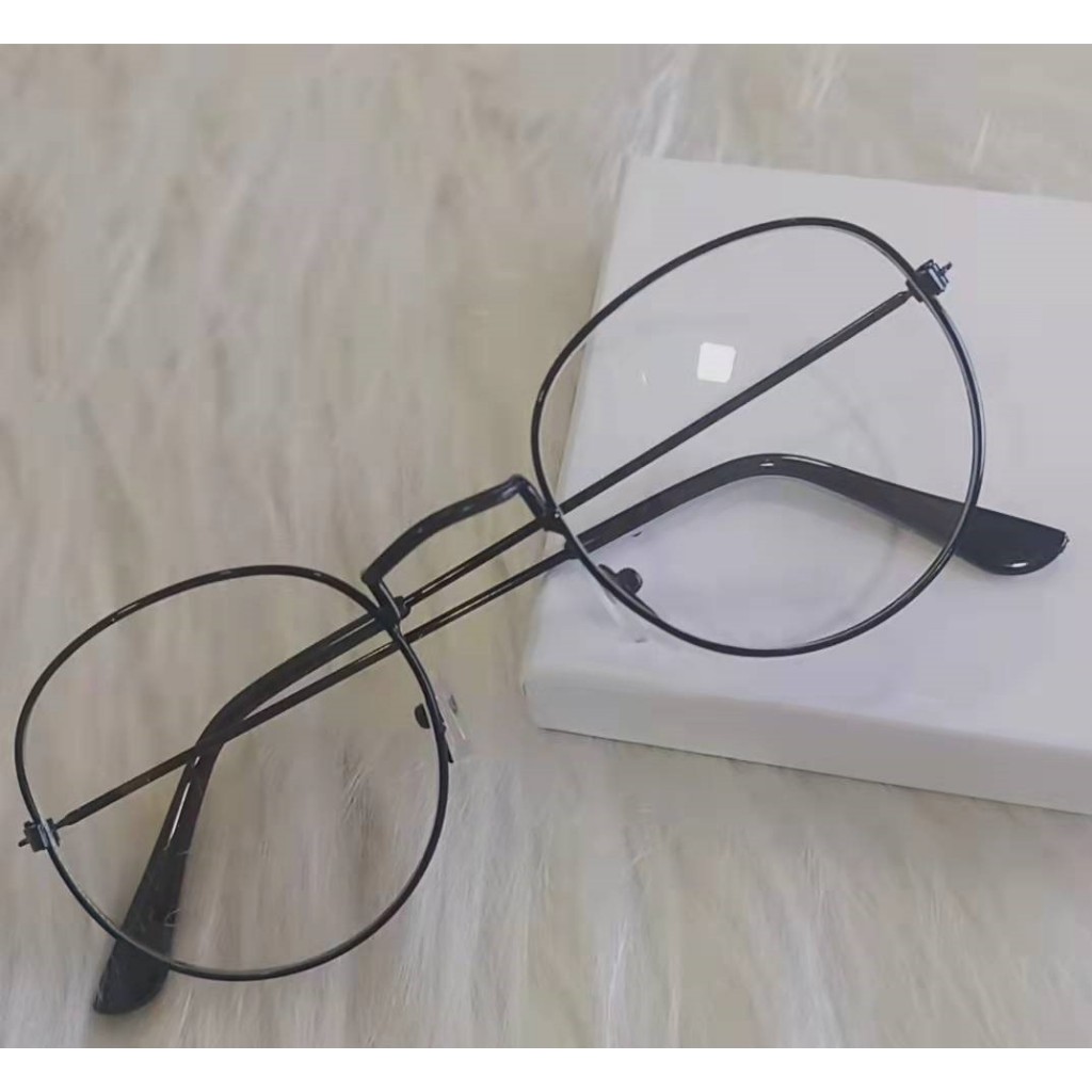 Oculos redondos unissex simples e modernos com armação de metal para fqualquer ocasiao  masculino e feminino em Oferta na Shopee
