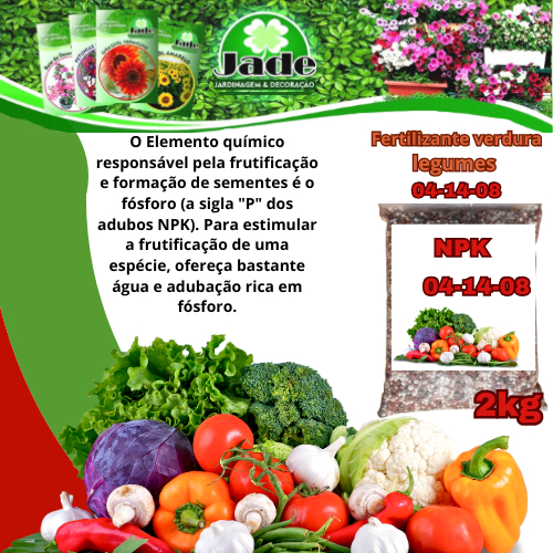 Fertilizante NPK 04-14-08 Ideal Para Hortaliças, mudas é sementes