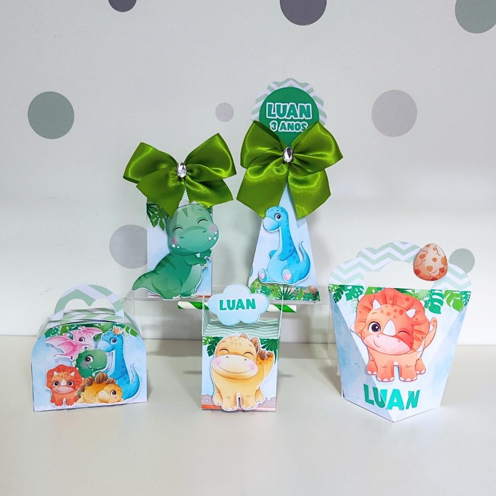 Kit de Festa Personalizado Dinossauro baby | Aniversário Dinossauro baby | Lembrancinha de festa Dinossauro baby