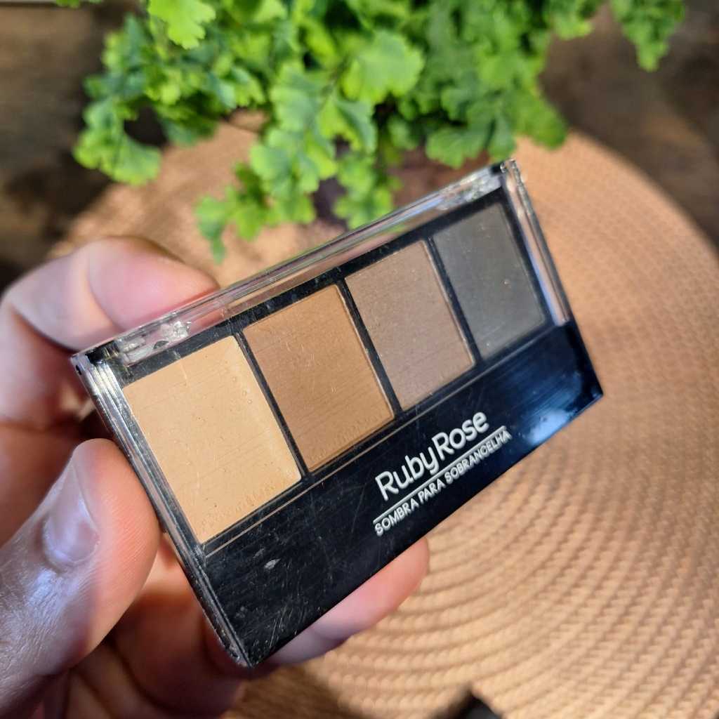 Paleta de Sombra para sobrancelha - Ruby Rose - Trio de Sombras + Primer - Original