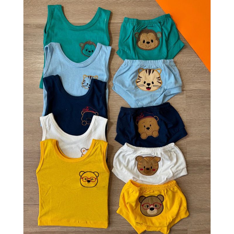 Conjunto Tapa fralda Com Camiseta Para Bebê Menino PMG