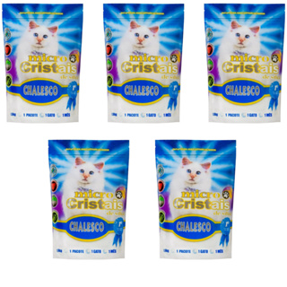 Kit 5 Areia Gato Sílica Fina Premium 1,8kg Chalesco em Oferta na Shopee