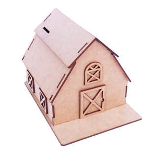 Kit 5 Mini Celeiro paiol cofre cofrinho P 10x11 cm mdf cru lembrancinha cenario country fazendinha em Oferta na Shopee