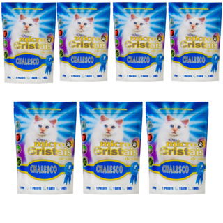 Kit 7 Areia Gato Sílica Fina Premium 1,8kg Chalesco em Oferta na Shopee