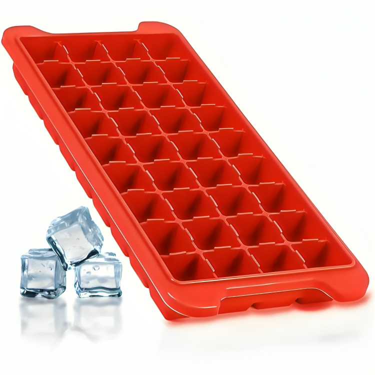 Forma de Gelo Silicone Com Tampa 24 Cubos e 36 Cubos Forma de Fazer Gelo De Silicone