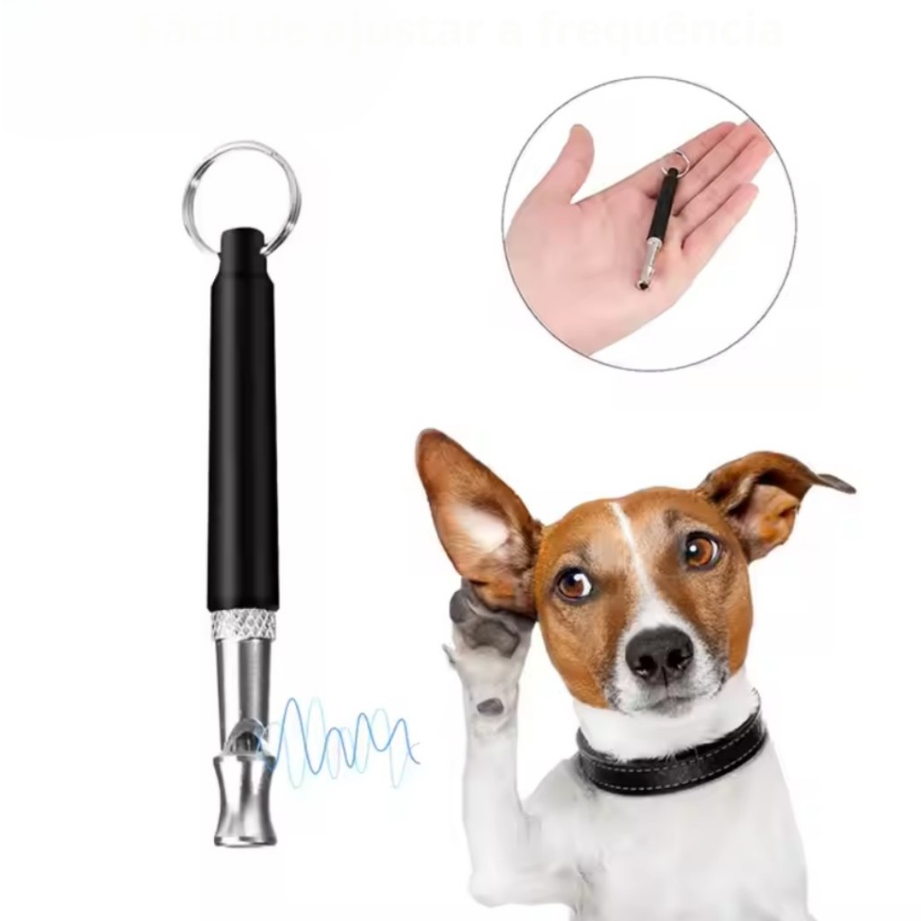 Apito Ultrassônico Para Adestramento Com Ajuste de Som Disciplina Para Cachorro Pequeno Médio e Grande Porte LR-0303