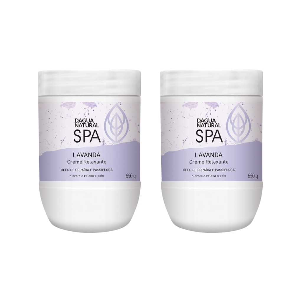 Kit 02 SPA Lavanda Creme Relaxante Óleo Copaíba e Passiflora Dagua Natural
