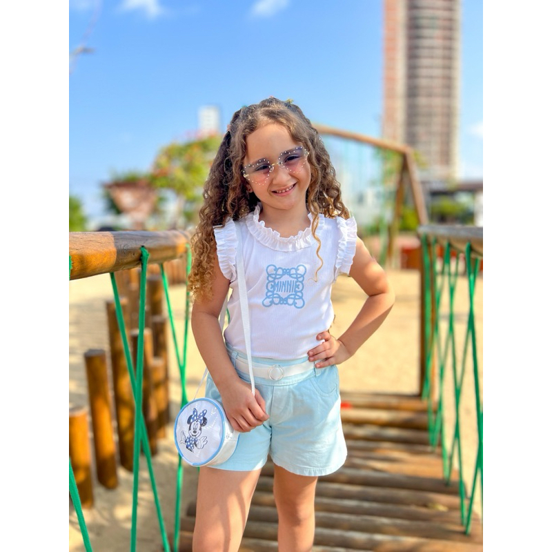 conjunto infantil minei com bolsa