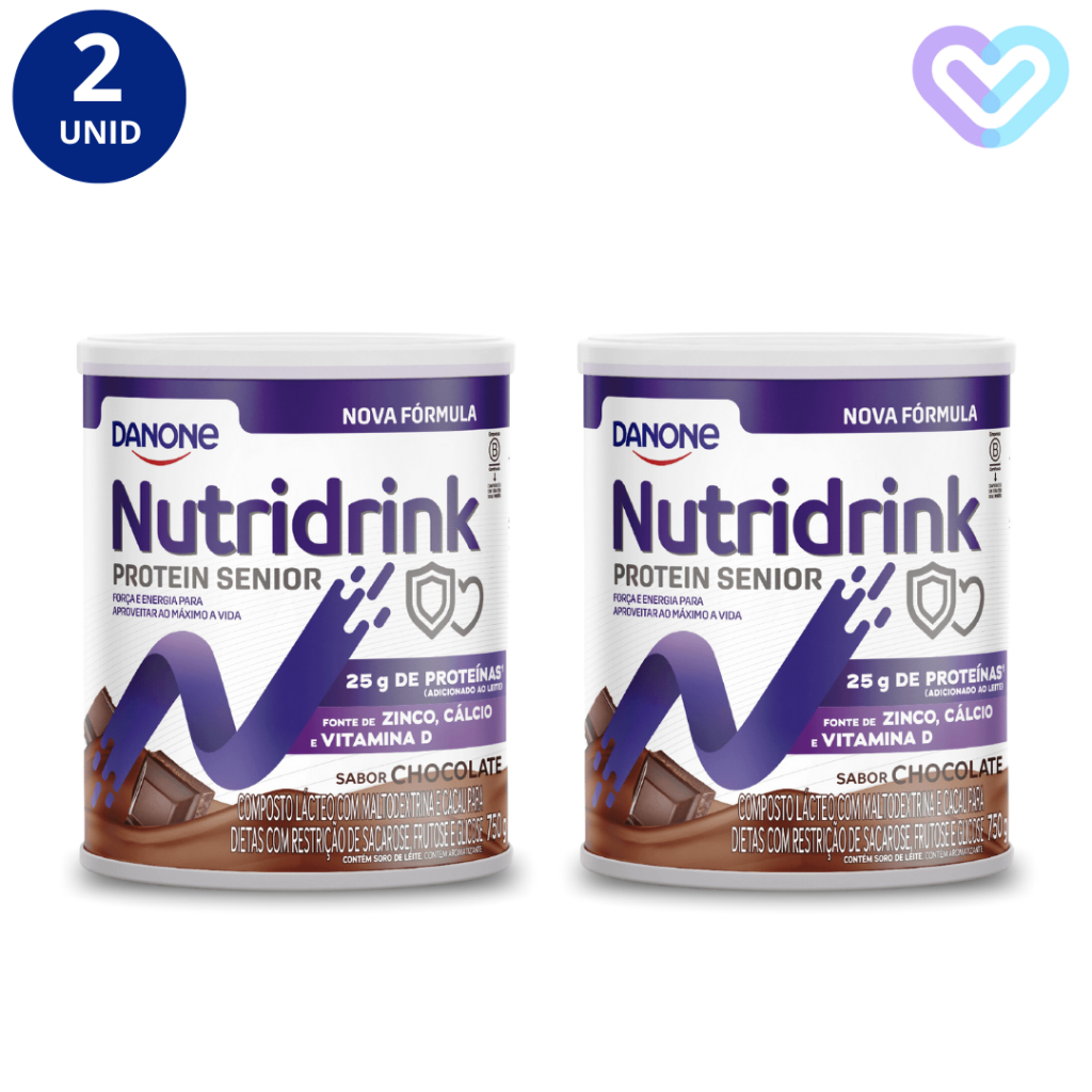 Kit 2x NutriDrink Protein Sênior - Chocolate 750g Danone - Health