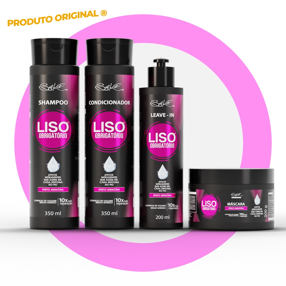 Kit Capilar Liso Obrigatório (4 itens) - Hidrata, nutre e reconstrói