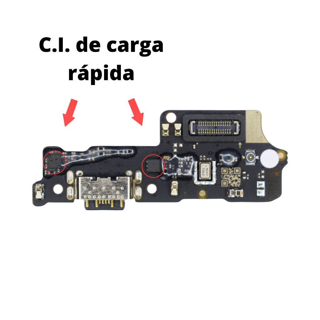 Placa Flex Flat Conector Carga Microfone Compatível Redmi 10c Original