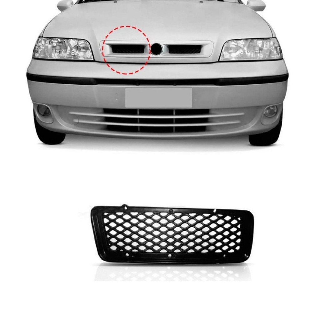 Tela Grade Parachoque Palio Fire 2001 02 03 04 05 Preto Dir em Oferta na Shopee