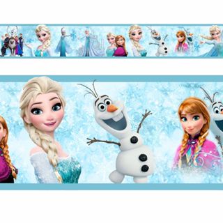 Faixa Border Infantil Papel Parede Elsa Frozen Kit 4 Unid em Oferta na Shopee