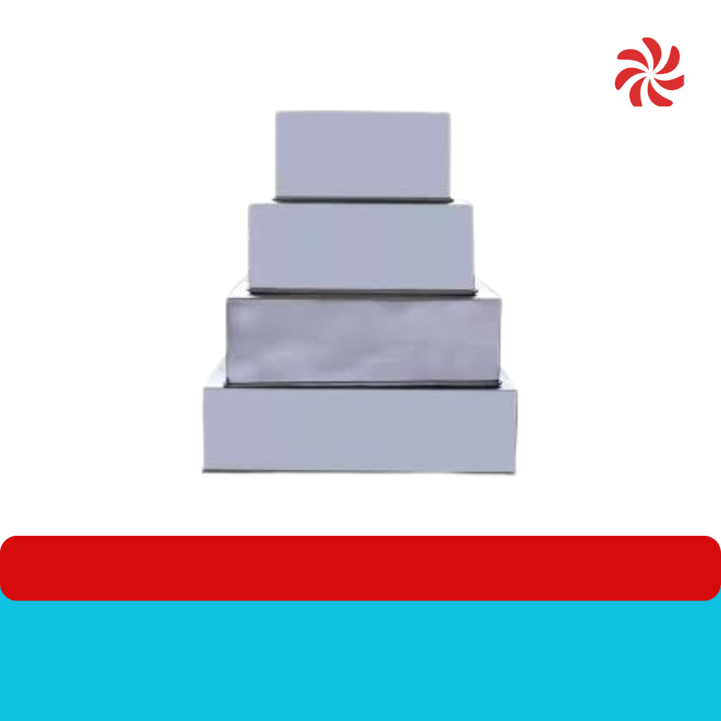 CONJUNTO DE FORMA QUADRADA COM 4 PEÇAS - 10CM DE ALTURA em Oferta na Shopee