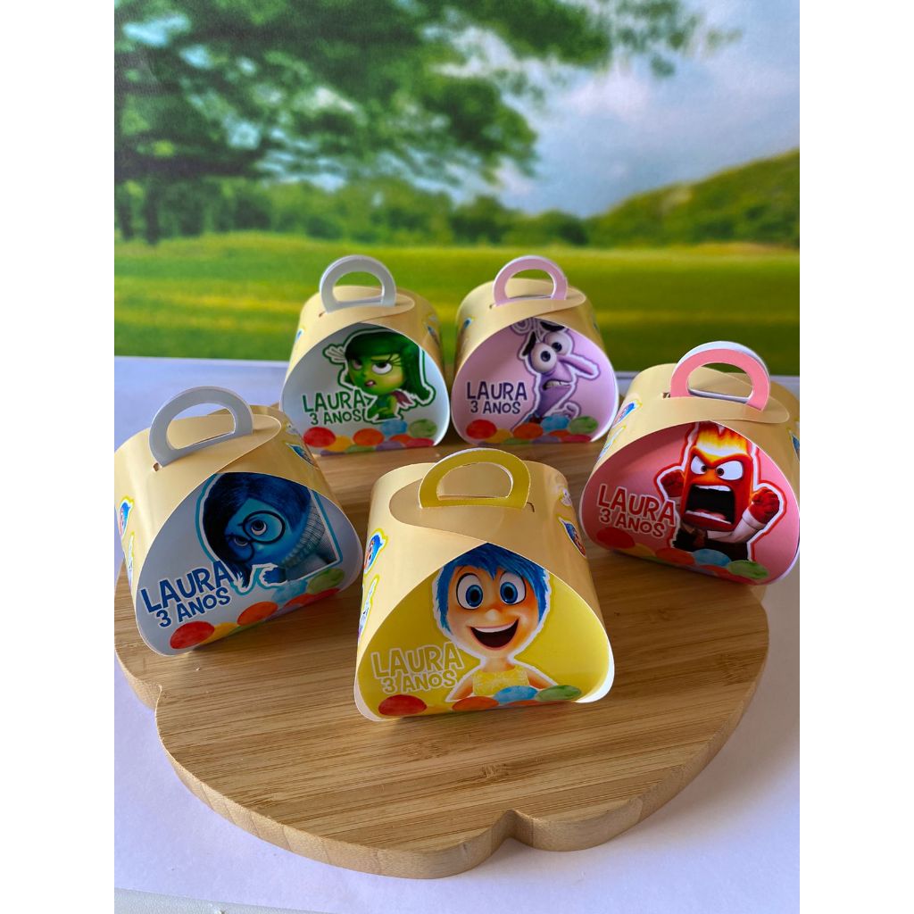 Lembrancinha aniversário Divertidamente - caixas de lembrancinha para aniversário personalizada
