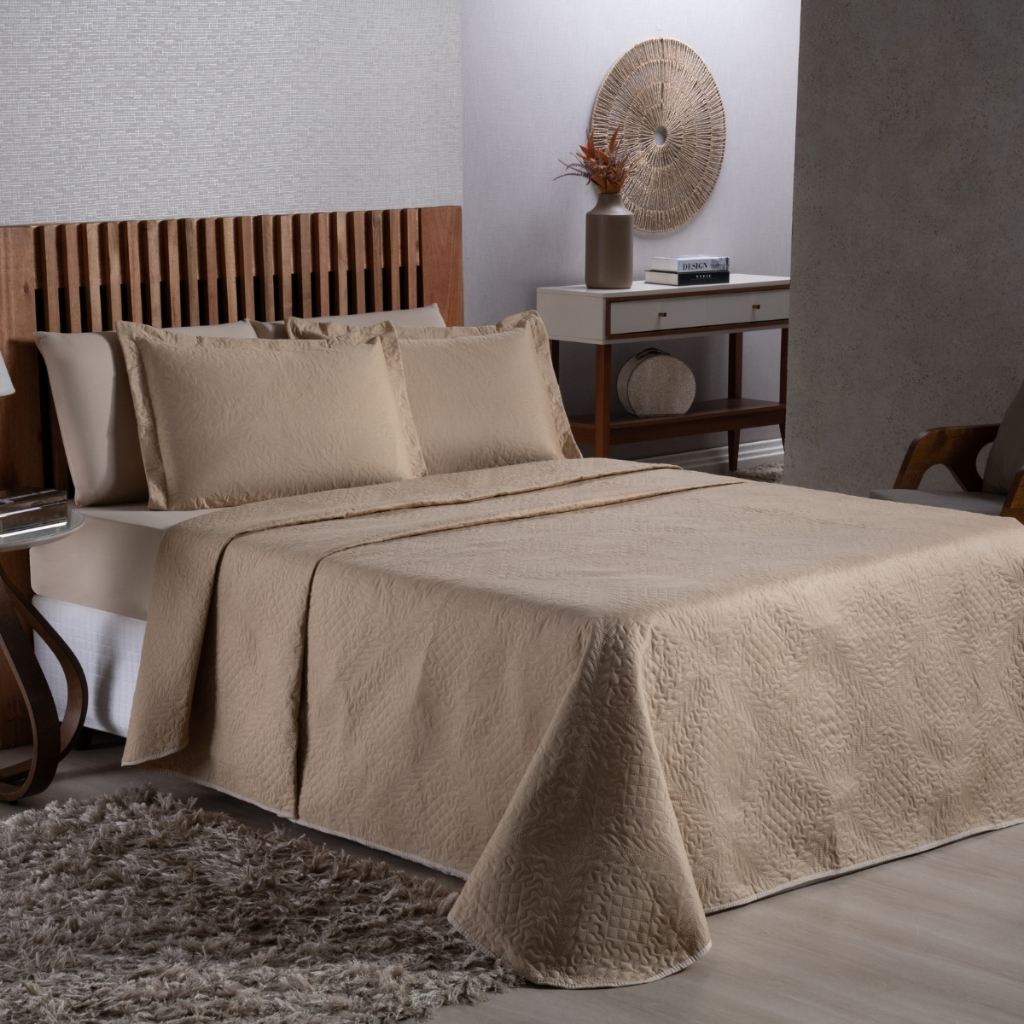Colcha Cobre Leito Cama Solteiro Casal Queen Cores Lisas - Avulso