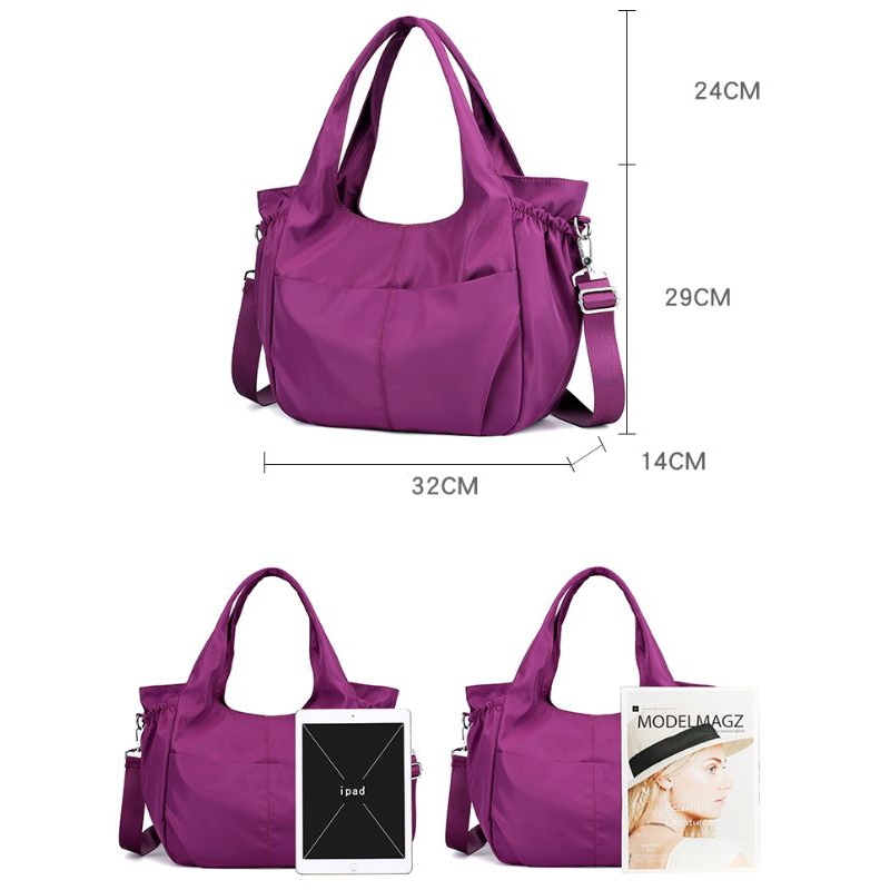 bolsa femenima de Nylon bolsa de ombro e mão impermeável de grande  capacidade em Oferta na Shopee