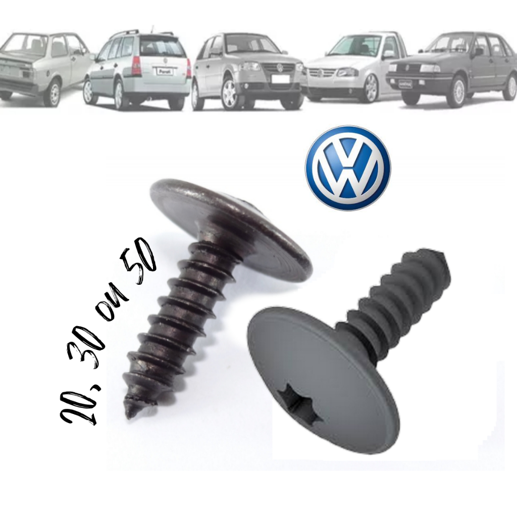 Kit 20, 30 ou 50 Parafusos Torx Fixação Parabarro Volkswagen Vários em Oferta na Shopee