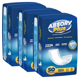 Kit 3 Absorvente Geriátrico Absorv Plus - Total de 150 Unidades em Oferta na Shopee