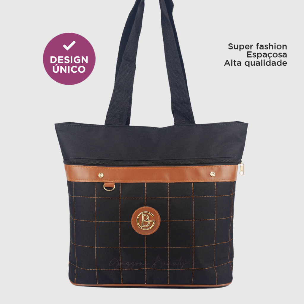 Bolsa Feminina Barata Grande Alça De Ombro Sacola Preta Adulto em Oferta na Shopee