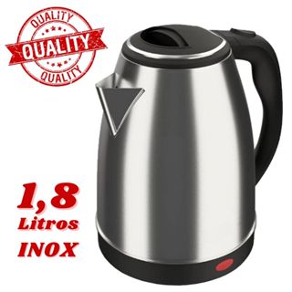 Chaleira Elétrica 1,8 Litros Inox Ideal para Chá, Café e Chimarrão em Oferta na Shopee