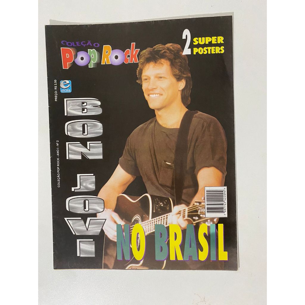 Revista Pop Rock Bon Jovi No Brasil  2 Super Pôster 10808
